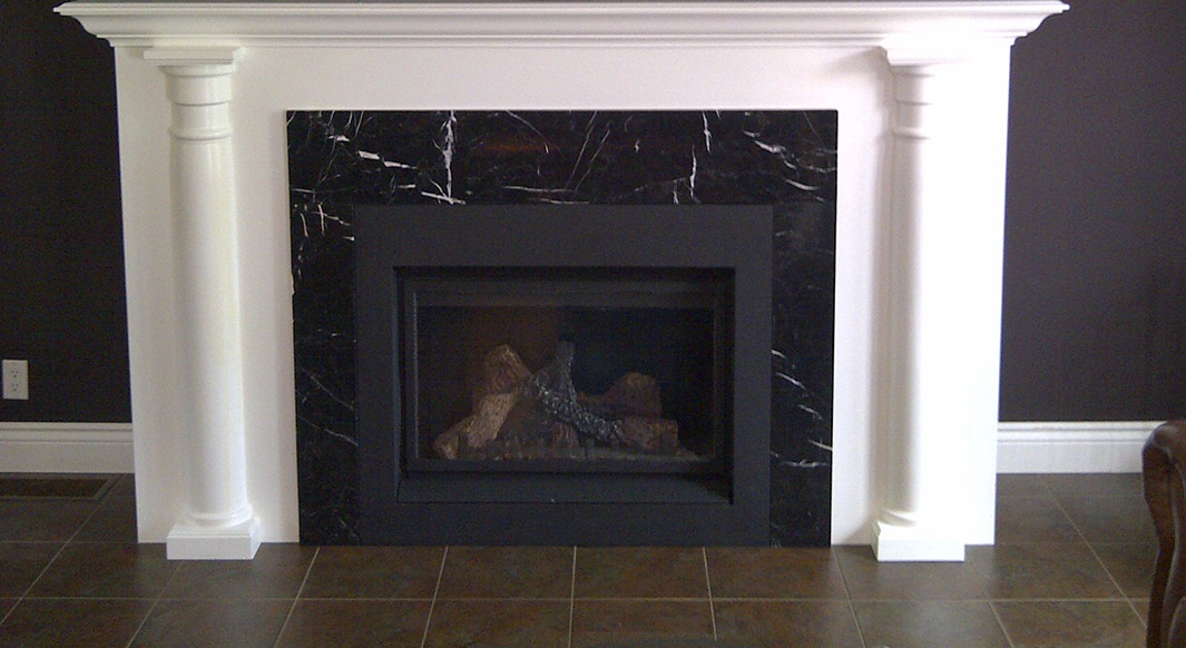 Nero Marquina Marble Fireplace Surround