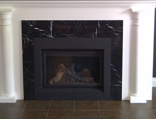 Nero Marquina Marble Fireplace Surround