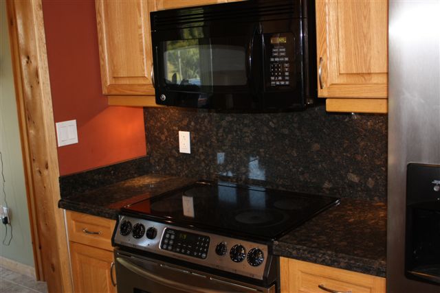 Suede Brown with Full Height Backsplash