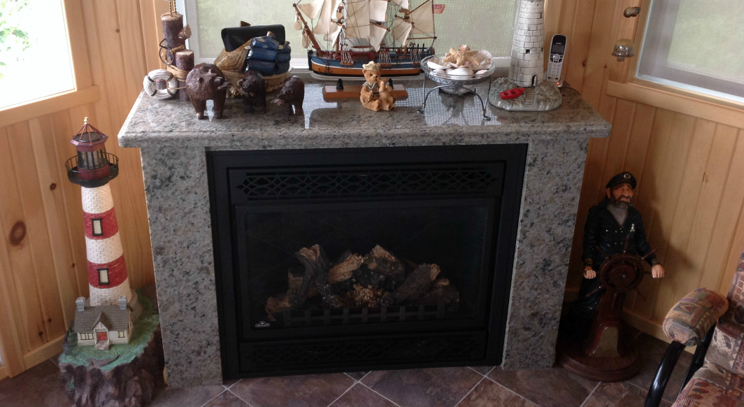 Caramello Ornamental Granite Mantel and Fireplace Surround