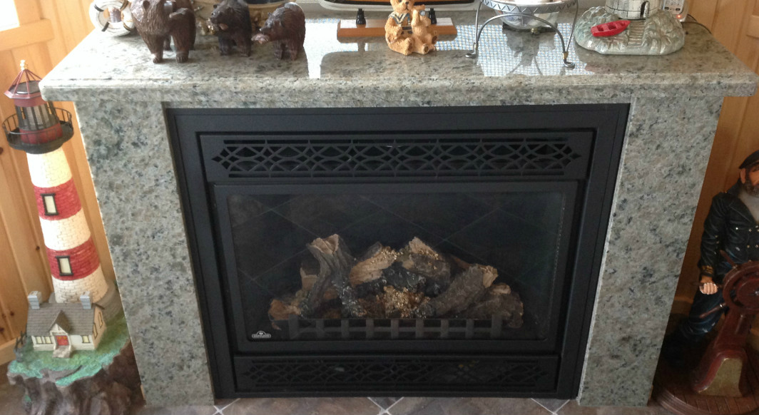 Caramello Ornamental Granite Mantel and Fireplace Surround