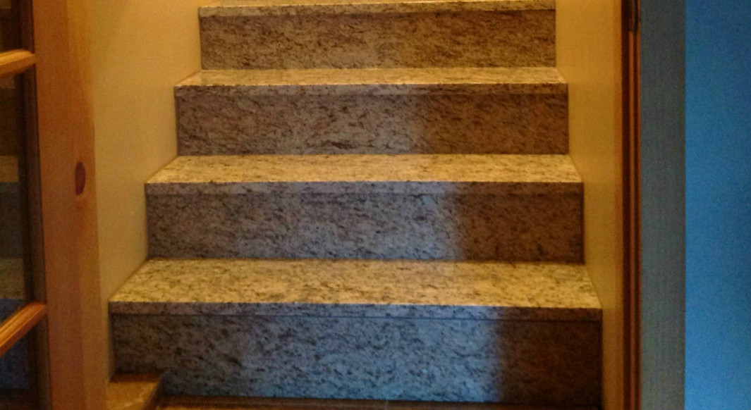 Giallo Ornamental Light Granite Stairs