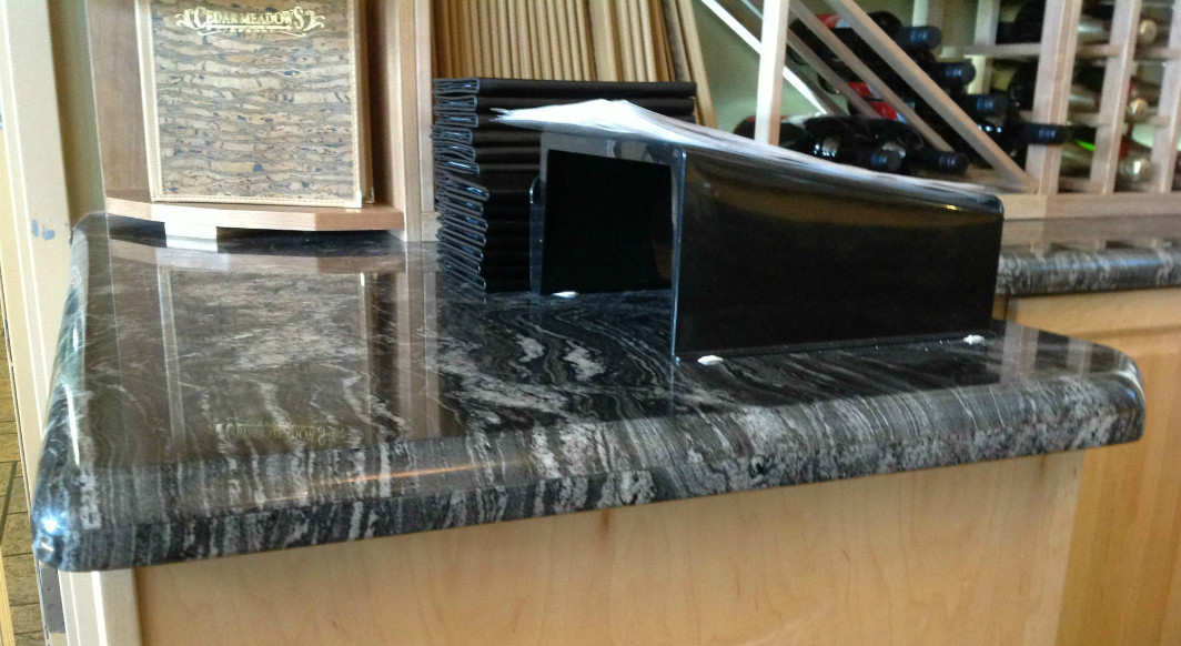 Silver Paradiso Granite with Large Waterfall Edge Profile