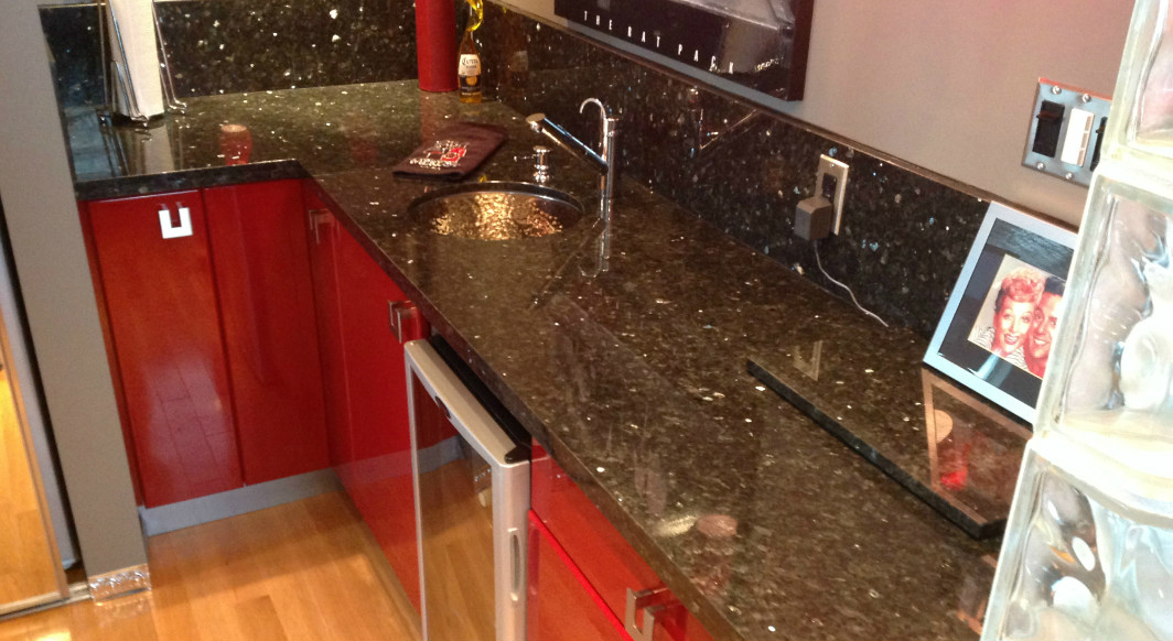 Emerald Pearl Granite With Flat Eased