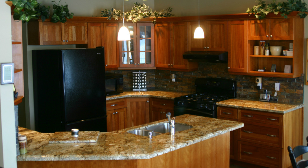 Golden Crystal Granite with Ogee Edge Profile