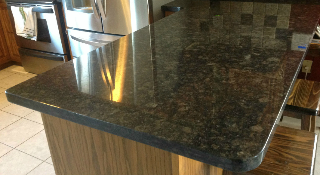 Suede Brown Granite with Flat Eased Edge Profile