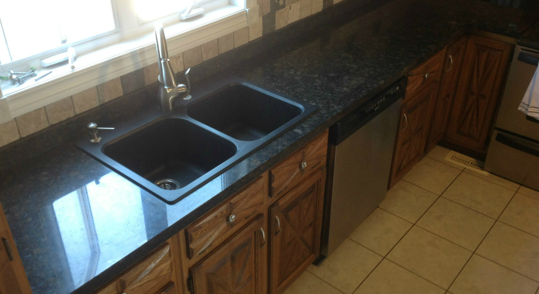 Suede Brown Granite with Flat Eased Edge Profile