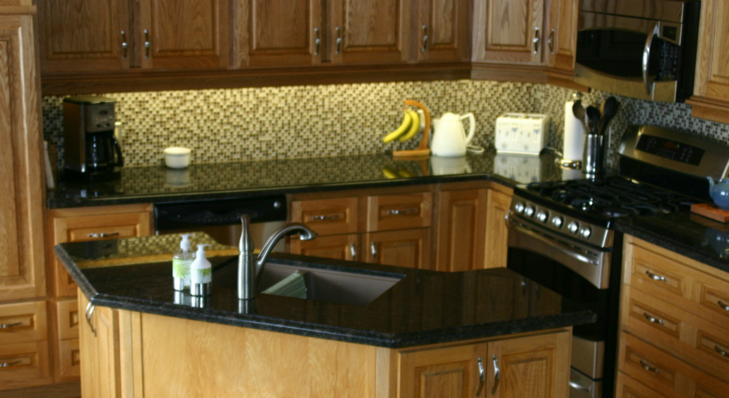 Suede Brown Granite with Ogee Edge Profile