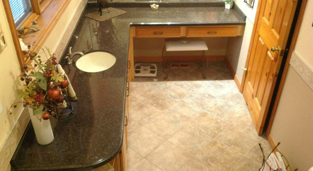Cafe Imperial Granite with Ogee Edge Profile