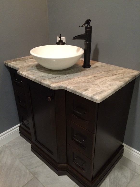 Fantasy Brown Vanity Top with Bevel Edge Profile