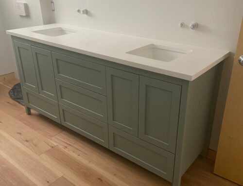 Pure White Quartz Double Sink Vanity